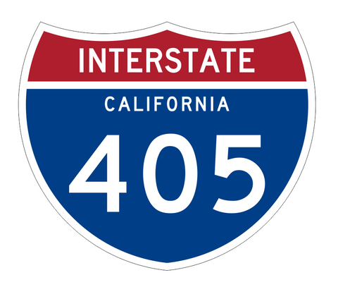 Interstate 405 Sticker Decal R980 Highway Sign Road Sign California - Winter Park Products