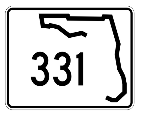 Florida State Road 331 Sticker Decal R1538 Highway Sign - Winter Park Products