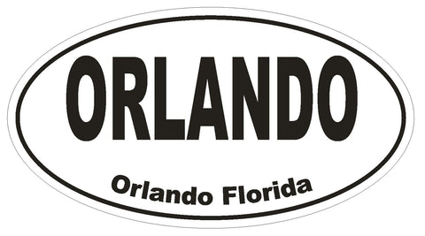 Orlando Florida Oval Bumper Sticker or Helmet Sticker D1299 Euro Oval - Winter Park Products