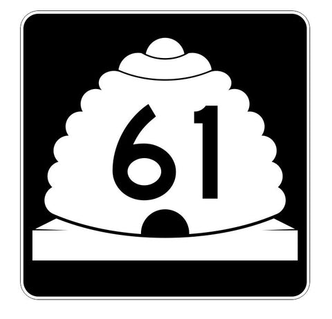 Utah State Highway 61 Sticker Decal R5397 Highway Route Sign