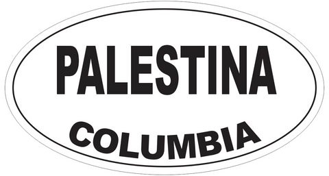 Palestina Columbia Oval Bumper Sticker or Helmet Sticker D4534