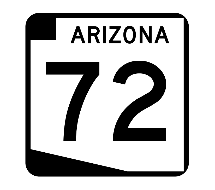 Arizona State Route 72 Sticker R2711 Highway Sign Road Sign