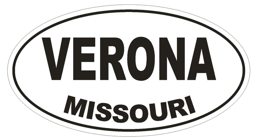 Verona Missouri Oval Bumper Sticker or Helmet Sticker D1431 Euro Oval - Winter Park Products