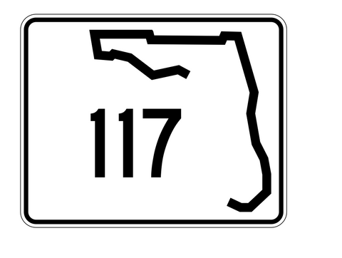 Florida State Road 117 Sticker Decal R1469 Highway Sign - Winter Park Products
