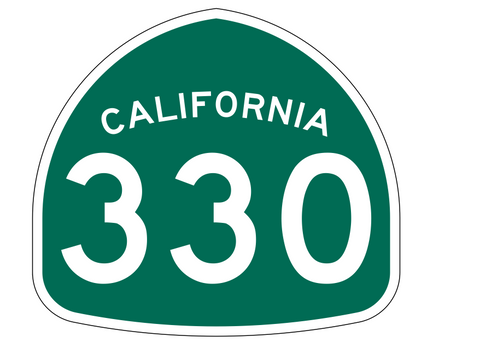 California State Route 330 Sticker Decal R1327 Highway Sign - Winter Park Products