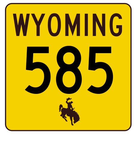 Wyoming Highway 585 Sticker R3550 Highway Sign