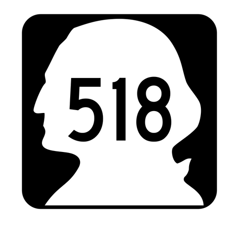 Washington State Route 518 Sticker R2933 Highway Sign Road Sign
