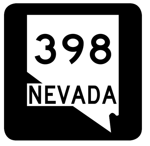 Nevada State Route 398 Sticker R3054 Highway Sign Road Sign