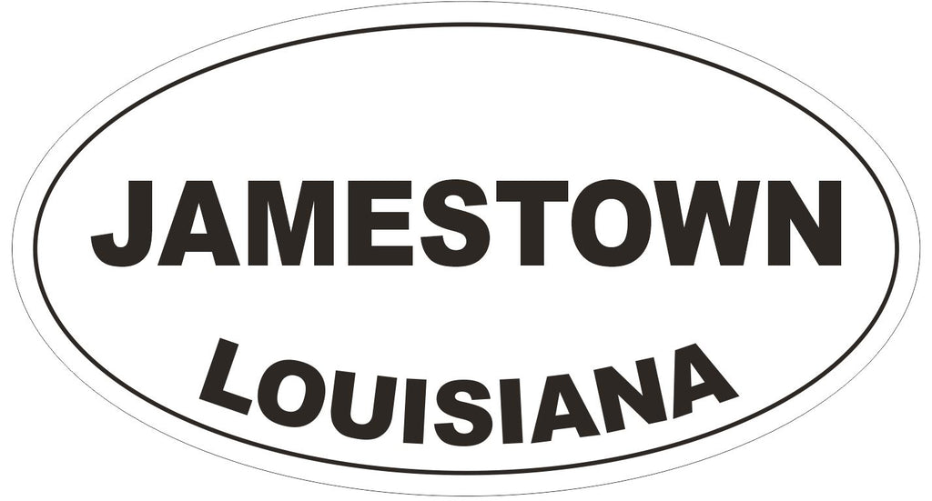 Jamestown Louisiana Oval Bumper Sticker or Helmet Sticker D3947
