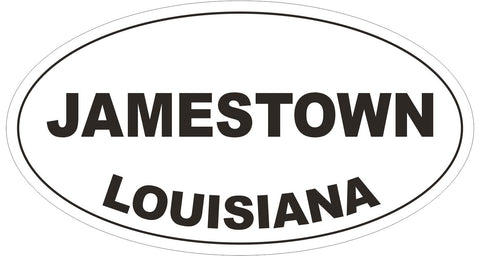 Jamestown Louisiana Oval Bumper Sticker or Helmet Sticker D3947