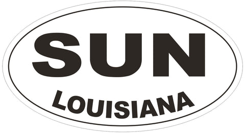 Sun Louisiana Oval Bumper Sticker or Helmet Sticker D3873