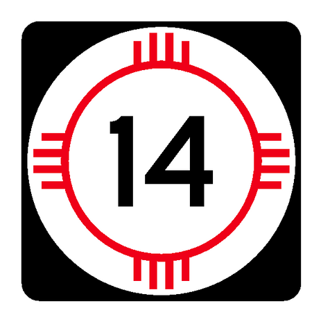 New Mexico State Road 14 Sticker R4119 Highway Sign Road Sign Decal