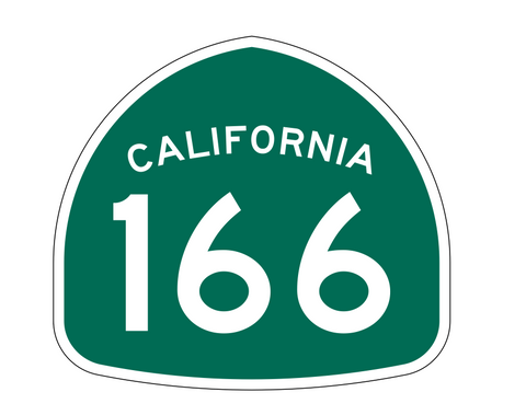 California State Route 166 Sticker Decal R1236 Highway Sign - Winter Park Products
