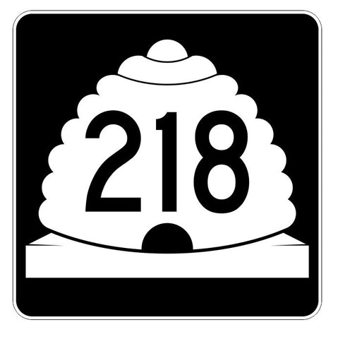 Utah State Highway 218 Sticker Decal R5515 Highway Route Sign