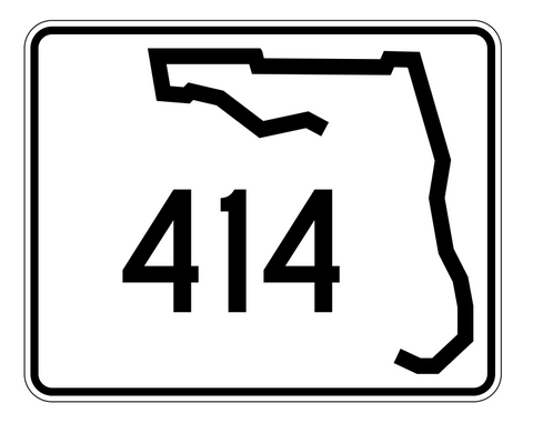 Florida State Road 414 Sticker Decal R1564 Highway Sign - Winter Park Products