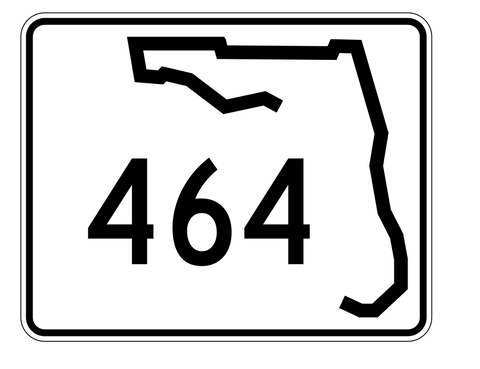 Florida State Road 464 Sticker Decal R1581 Highway Sign - Winter Park Products