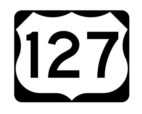 US Route 127 Sticker R1964 Highway Sign Road Sign - Winter Park Products