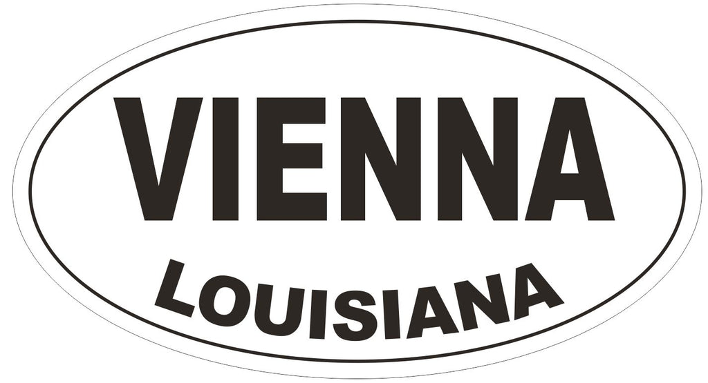 Vienna Louisiana Oval Bumper Sticker or Helmet Sticker D3877