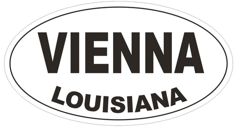 Vienna Louisiana Oval Bumper Sticker or Helmet Sticker D3877