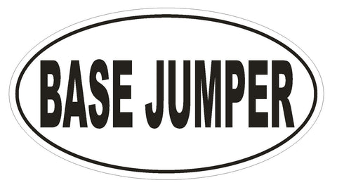 BASE JUMPER Oval Bumper Sticker or Helmet Sticker D1926 Euro Oval - Winter Park Products