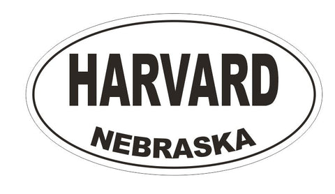 Harvard Oval Bumper Sticker or Helmet Sticker D5073 Oval