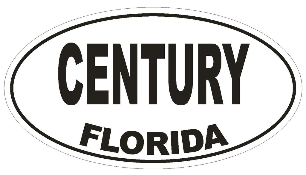 Century Florida Oval Bumper Sticker or Helmet Sticker D1466 Euro Oval - Winter Park Products