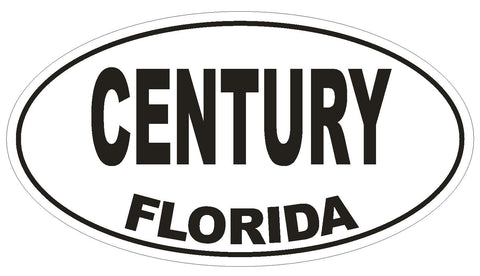 Century Florida Oval Bumper Sticker or Helmet Sticker D1466 Euro Oval - Winter Park Products