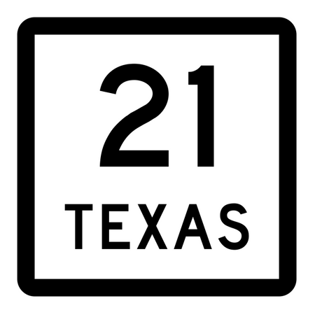 Texas State Highway 21 Sticker Decal R2275 Highway Sign - Winter Park Products
