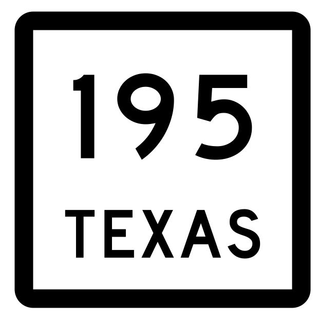 Texas State Highway 195 Sticker Decal R2492 Highway Sign