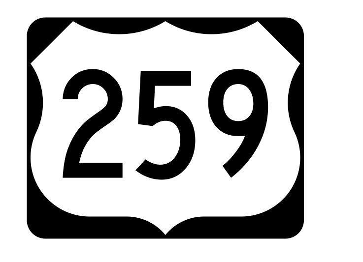 US Route 259 Sticker R2160 Highway Sign Road Sign - Winter Park Products