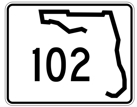 Florida State Road 102 Sticker Decal R1430 Highway Sign - Winter Park Products