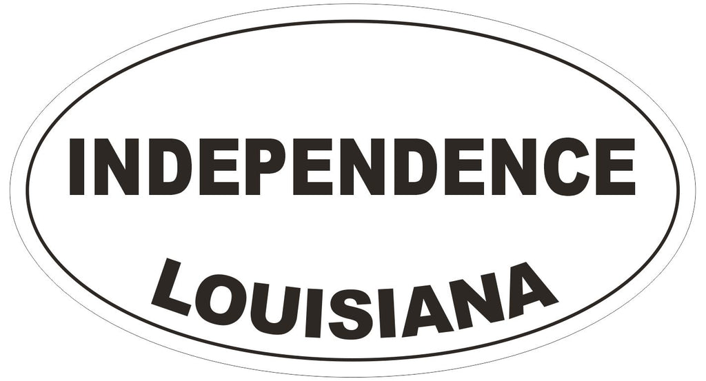 Independence Louisiana Oval Bumper Sticker or Helmet Sticker D3945
