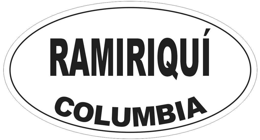 Ramiriqui Columbia Oval Bumper Sticker or Helmet Sticker D4793