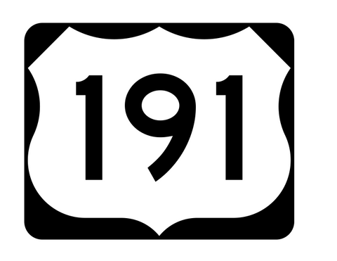 US Route 191 Sticker R2135 Highway Sign Road Sign - Winter Park Products