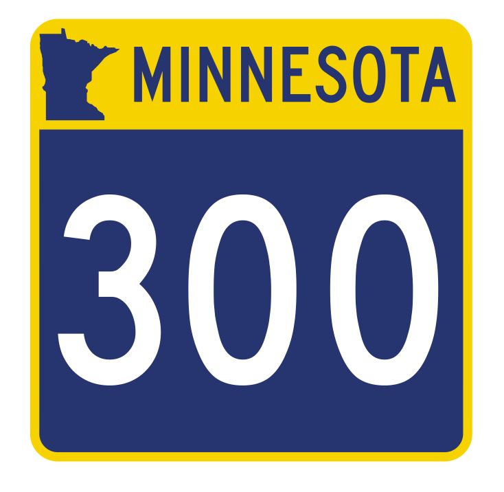 Minnesota State Highway 300 Sticker Decal R5034 Highway Route sign