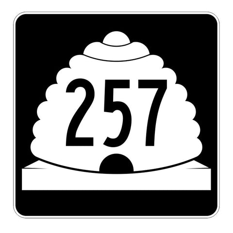 Utah State Highway 257 Sticker Decal R5529 Highway Route Sign