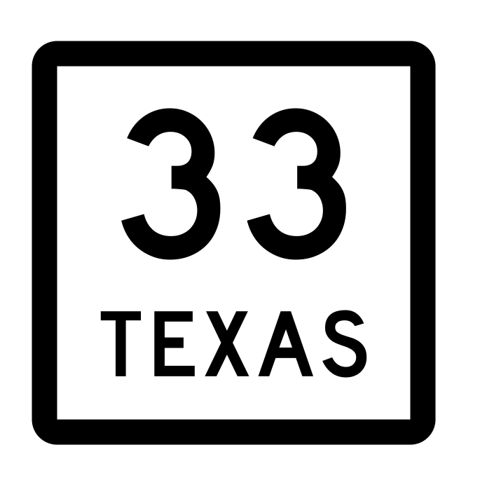 Texas State Highway 33 Sticker Decal R2287 Highway Sign - Winter Park Products