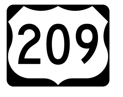 US Route 209 Sticker R2143 Highway Sign Road Sign - Winter Park Products