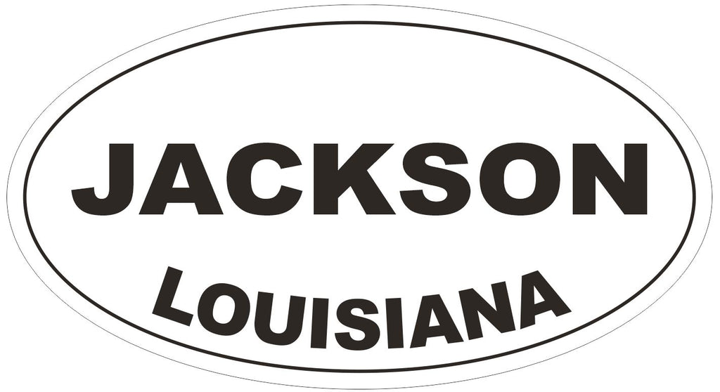 Jackson Louisiana Oval Bumper Sticker or Helmet Sticker D3946