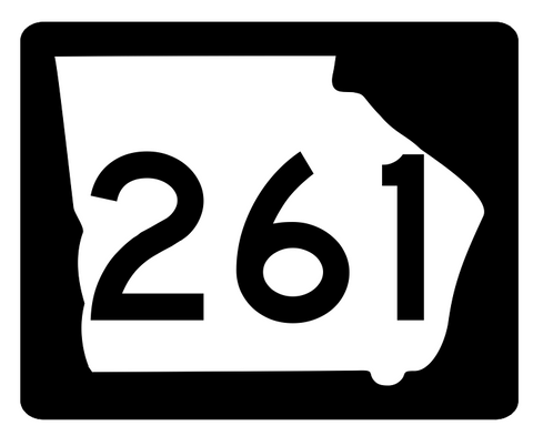 Georgia State Route 261 Sticker R3926 Highway Sign