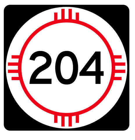 New Mexico State Road 204 Sticker R4166 Highway Sign Road Sign Decal
