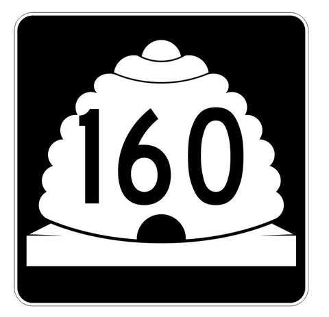 Utah State Highway 160 Sticker Decal R5482 Highway Route Sign