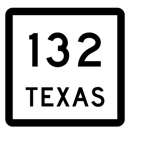 Texas State Highway 132 Sticker Decal R2431 Highway Sign - Winter Park Products