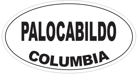 Palocabildo Columbia Oval Bumper Sticker or Helmet Sticker D4915