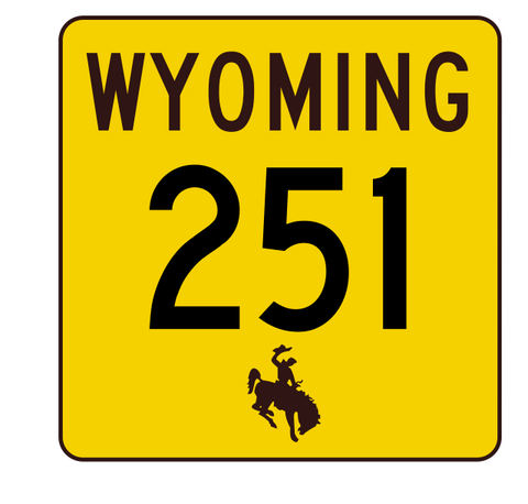 Wyoming Highway 251 Sticker R3483 Highway Sign