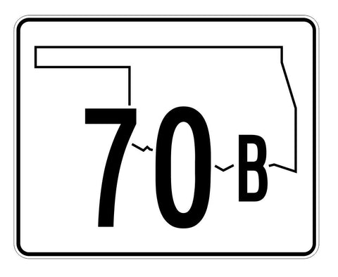 Oklahoma State Highway 70B Sticker Decal R5635 Highway Route Sign