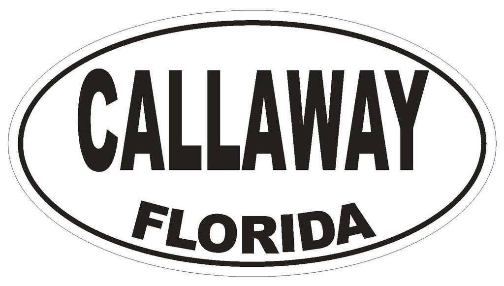 Callaway Florida Oval Bumper Sticker or Helmet Sticker D1464 Euro Oval - Winter Park Products