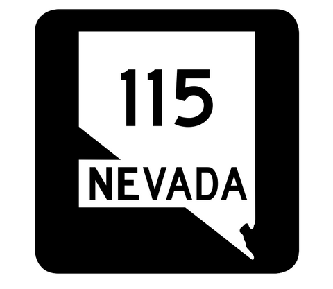 Nevada State Route 115 Sticker R2976 Highway Sign Road Sign