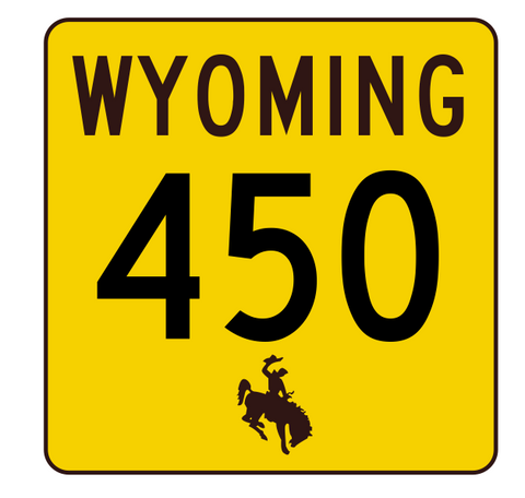 Wyoming Highway 450 Sticker R3546 Highway Sign