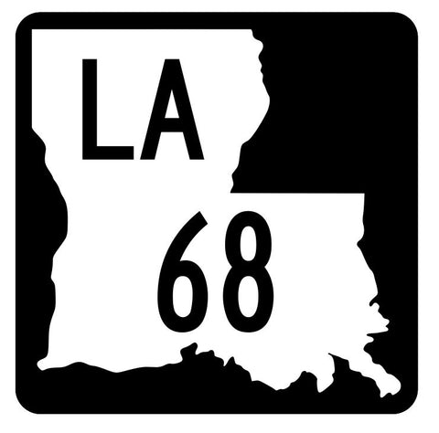 Louisiana State Highway 68 Sticker Decal R5789 Highway Route Sign